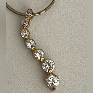 BMNY CRYSTAL NECKLACE! Gold-Tone 16” chain with Lobster Claw & 2” extender.